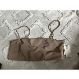 GOOD AMERICAN Women's Rib Band Bikini Top Size 5 (2XL)